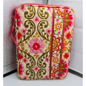 Vera Bradley Folkloric Floral Quilted Cotton Tablet Sleeve iPad Mini Case Pink